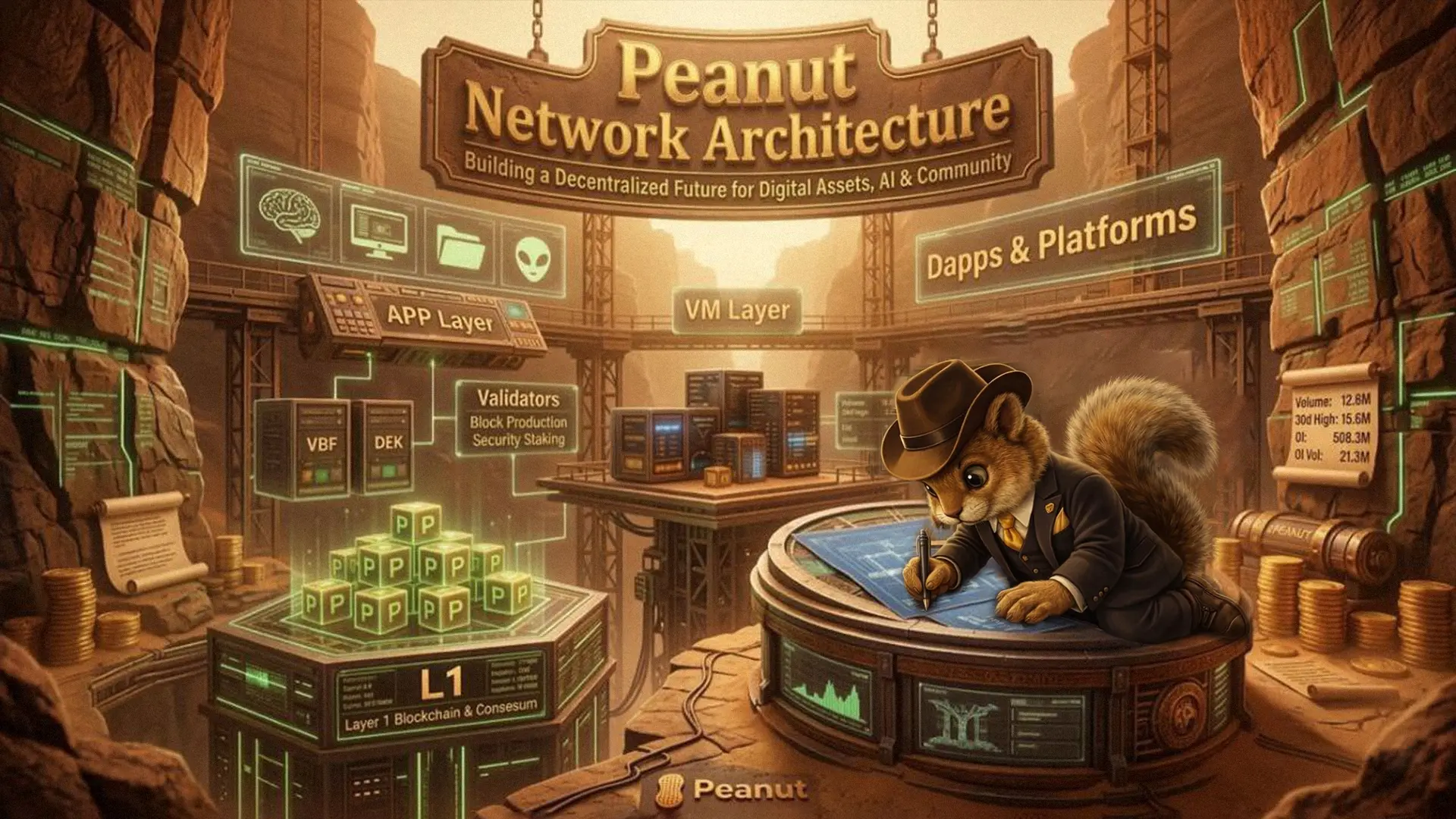 Peanut finance platform background